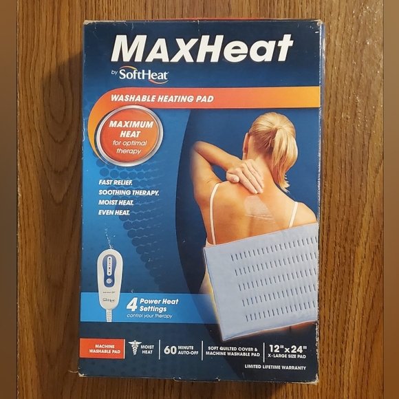 MaxHeat by SoftHeat, washable heating pad. New in Box. - Picture 1 of 15